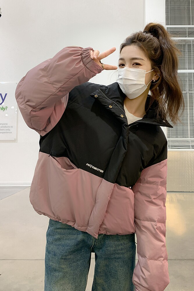 【现货跑量款数据好】拼接撞色白鸭绒羽绒服095-920-P185-K288,女装羽绒服,浙宝095(原288A)