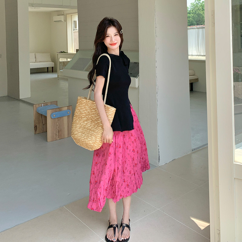 【现货】2025夏装新款设计感上衣半身裙两件套095-8211-P145-K218,女装套装/套裙,浙宝095(原288A)