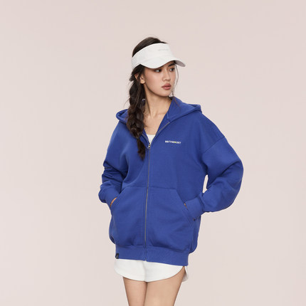 又见高山MetaMount CITY「自在挥拍」暖皮宽松连帽拉链卫衣外套