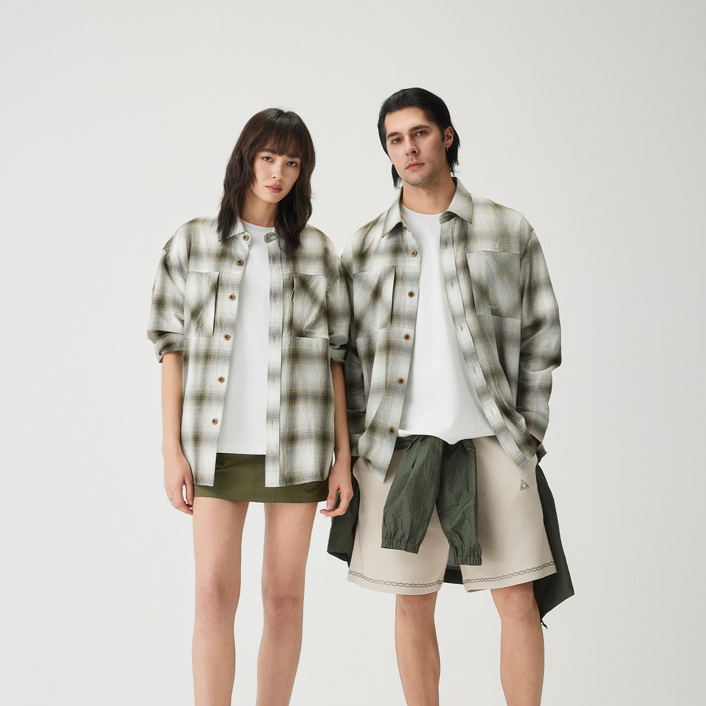 又见高山MetaMount 问道·竹影 竹林意象格纹衬衫棉质长袖衬衫