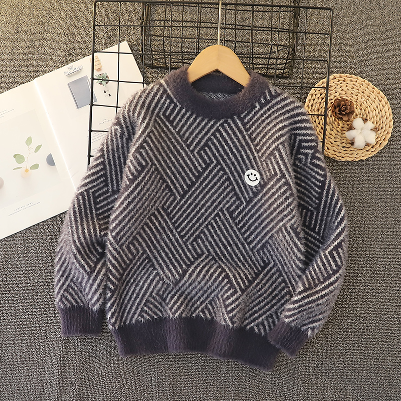 男童毛衣2025新款秋冬季圆领