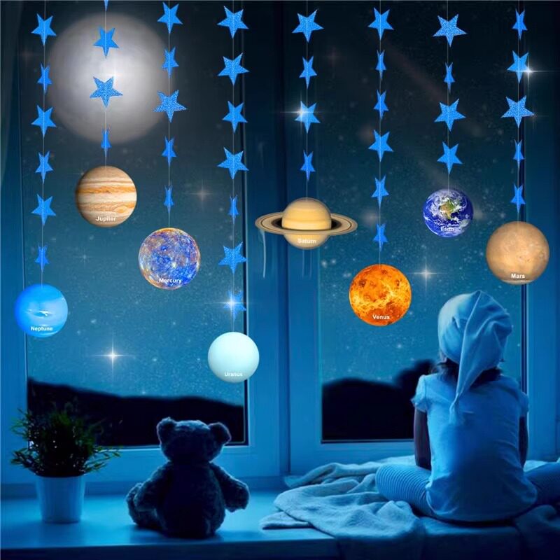 星球灯笼节星球装饰幼儿园空中吊饰教室行星挂件航天太空
