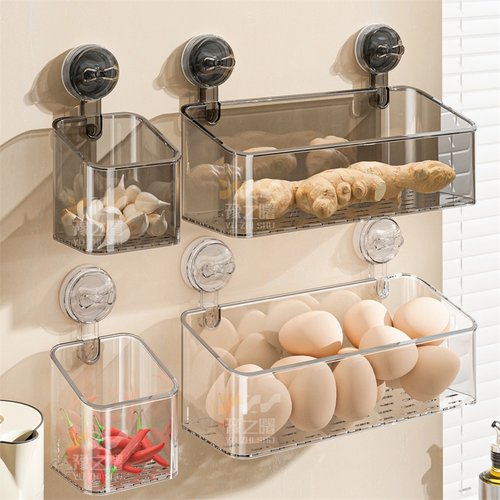 【台挂两用】吸盘葱姜蒜收纳盒