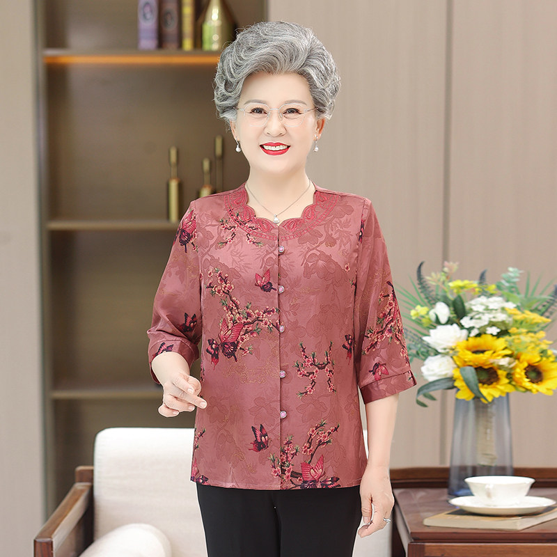 【送裤子】中老年女装春夏装奶奶装妈妈短袖