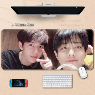 肖战王一博鼠标垫博君一肖明星周边超大号女生可爱电脑桌垫子订制