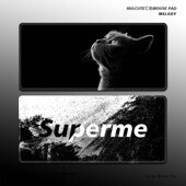 黑色鼠标垫超大号简约男女办公电脑定制键盘暗色系轻奢高级感桌垫