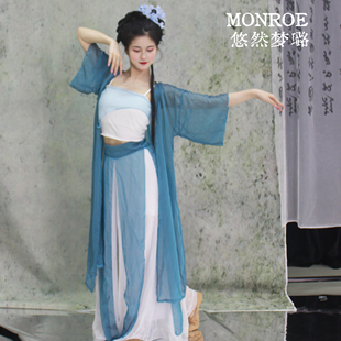 形体飘逸服艺考新中式 悠然梦璐古典舞服装 练功服古风纱衣新款