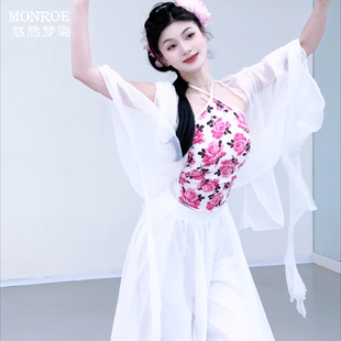 显瘦表演服性感气质班服玫瑰肚兜 演出套装 悠然梦璐古典舞服装 新款