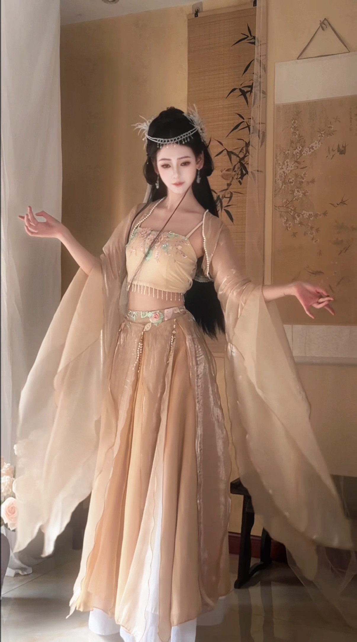 悠然梦璐古典舞演出服装舞蹈服仙气刺绣飘逸大摆裙中国舞练功服,运动/瑜伽/健身/球迷用品,古典舞服,淘宝优惠券,粉丝福利购,淘宝优惠卷