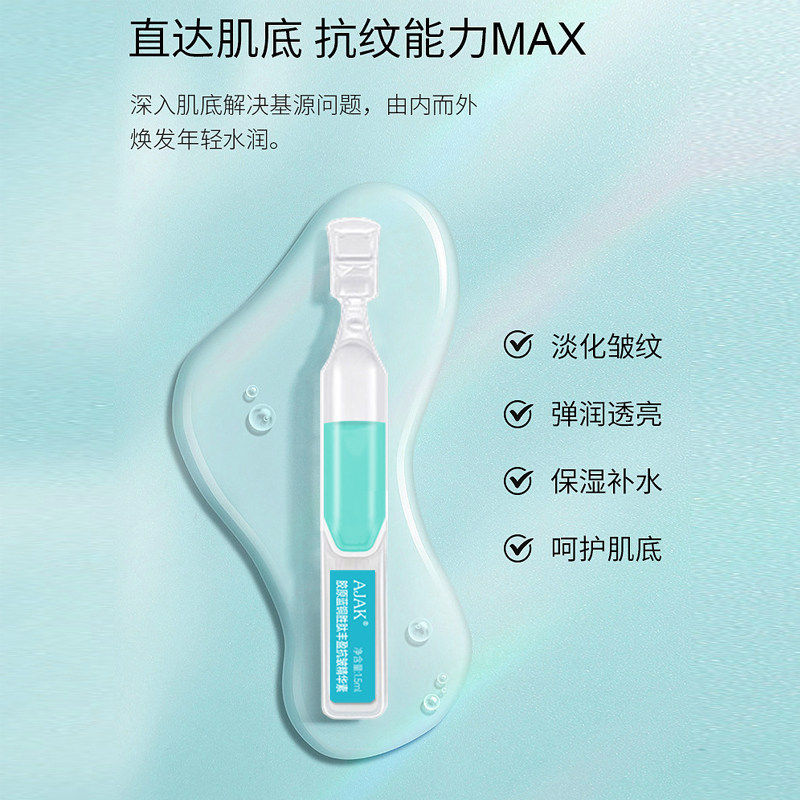 蓝铜胜肽胶原蛋白脸部饱满丰盈太阳穴法令文泪沟敏感肌抗皱精华素