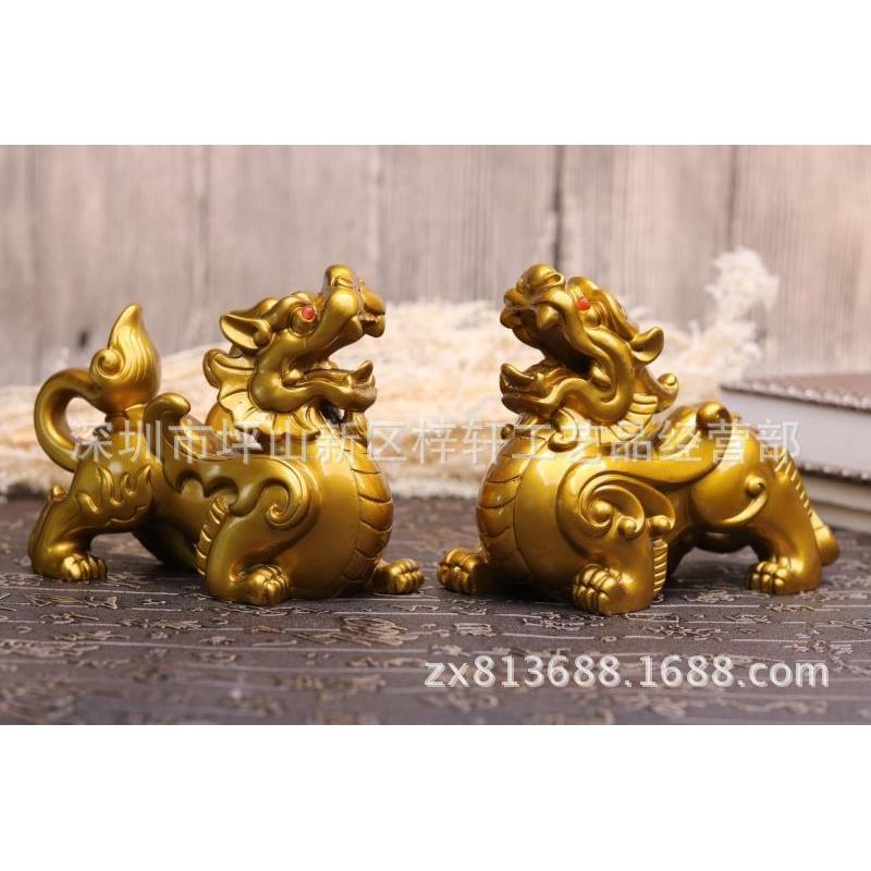 新款直销红貔貅摆件 绿色貔貅客厅柜家居饰品公室摆设公司开业礼