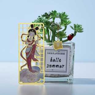 新款直销新款中式精美金属书签 敦煌中国风古典书签 文创镂空黄铜