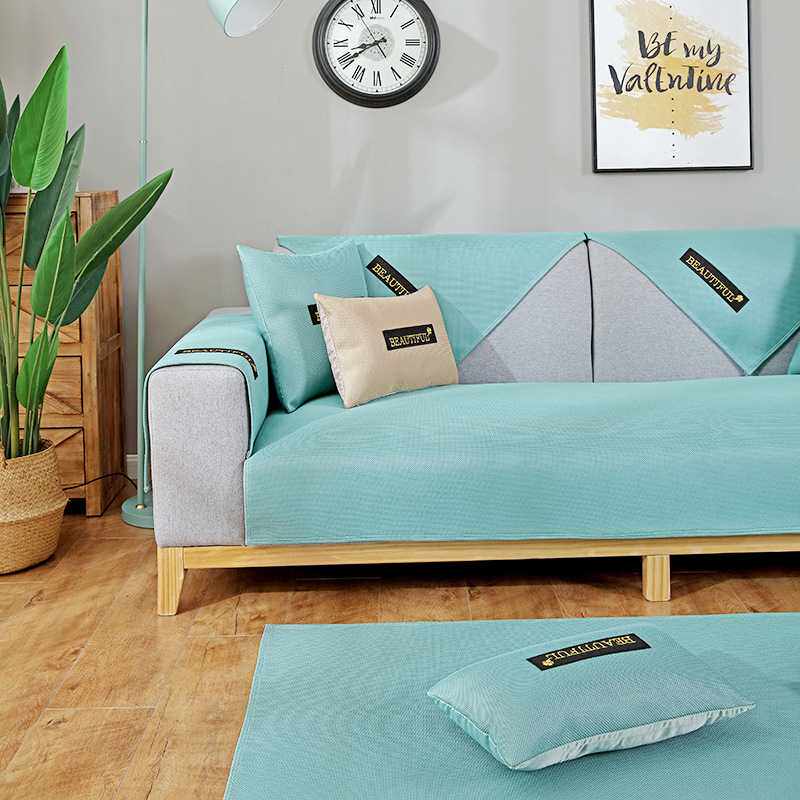 新款直销新中式沙发坐垫夏季靠背巾简约现代沙发保护垫沙发套床边