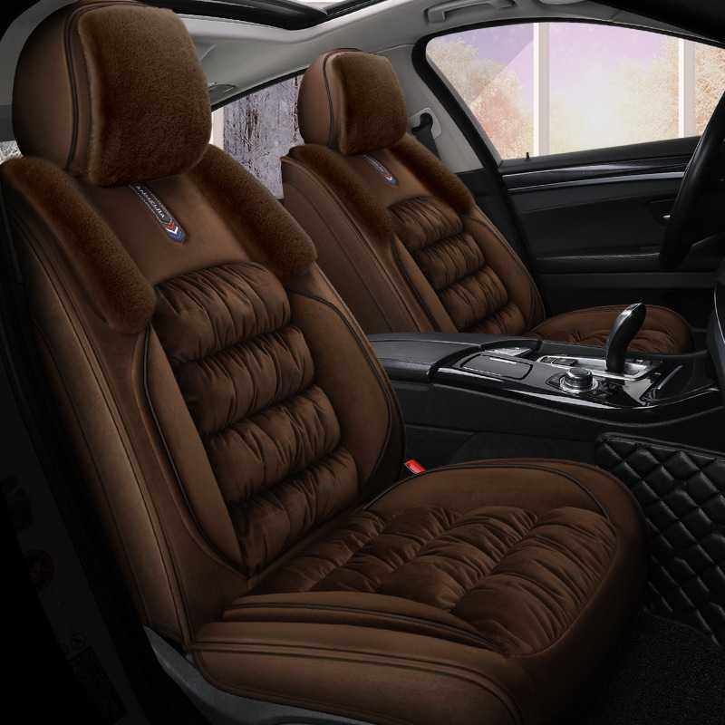 新款直销汽车坐垫全包围冬天车垫座套保暖冬季羽绒毛绒专用座垫全