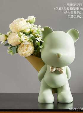 新款直销暴力熊纯手工生日坐姿卡通装饰毕业创意插花捧花高档暴力