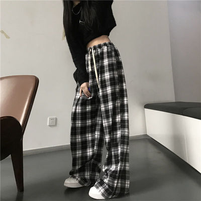 Relaxed Casual Sports Summer Plaid Pants宽松休闲运动夏格子裤