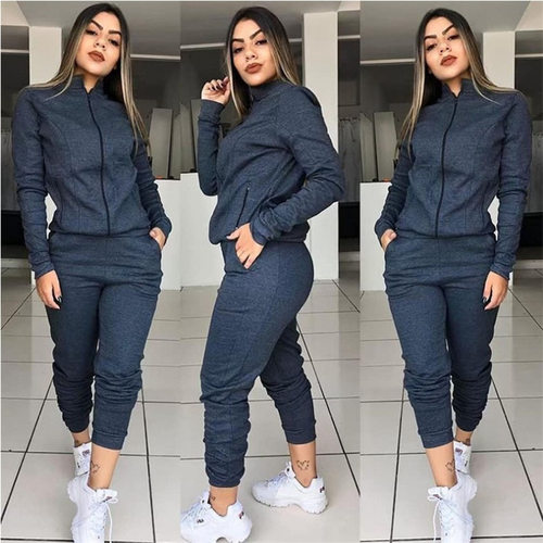 Sports fitness suit two-piece suit运动健身套装冬季两件套套装