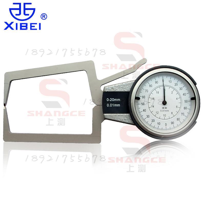 青量带表内外卡规卡钳表0-20 0-10mm0.01内外径测量卡钳表尖头