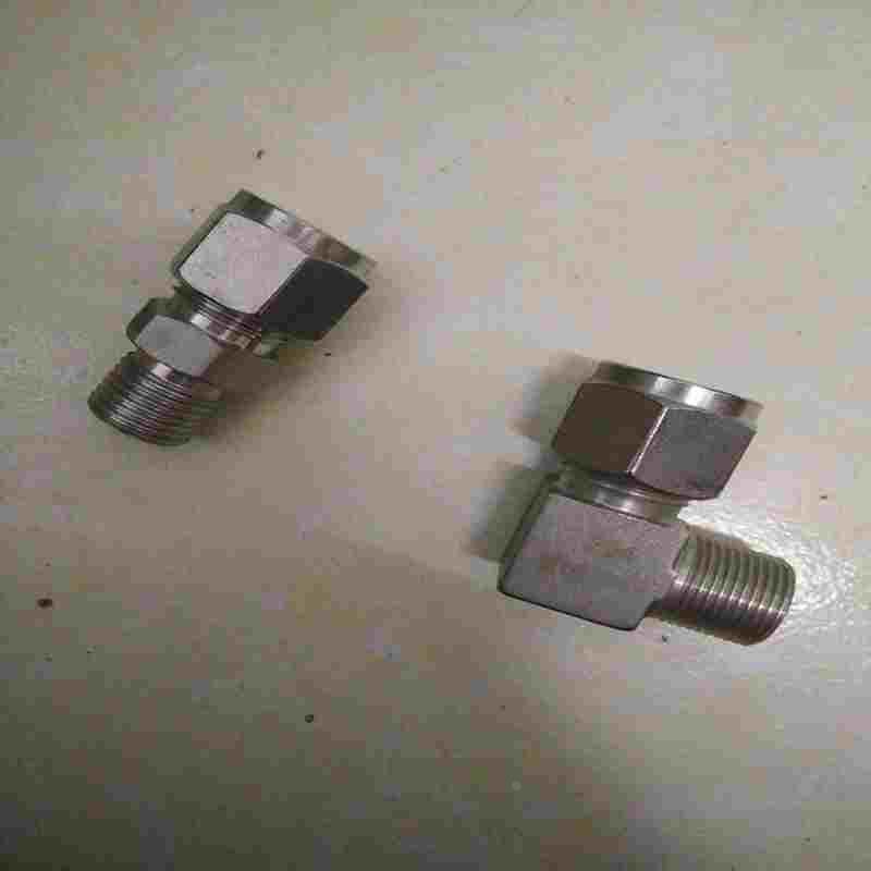 304不锈钢卡套弯头终端M16*1.5-Ф8外螺纹双卡套直角终端接头现货