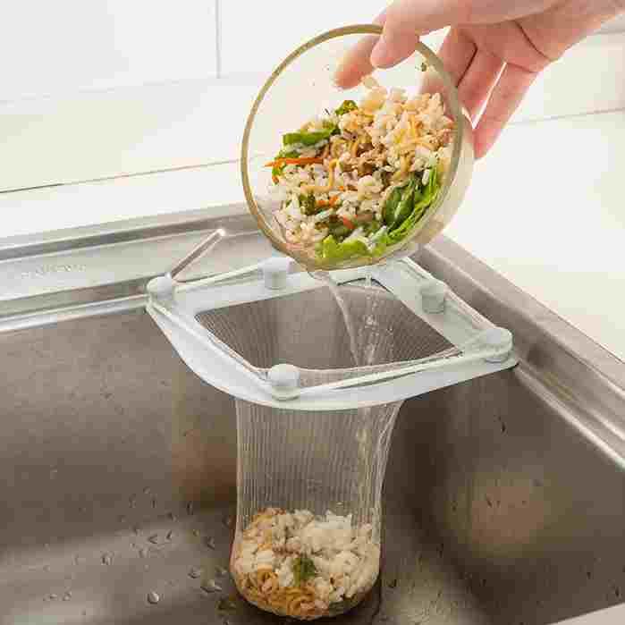 水槽沥水架三角篮厨房剩饭菜一次性过滤网水池收纳家用神器