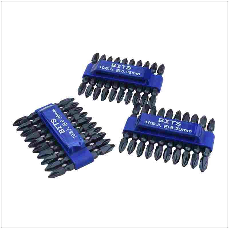 台湾S2加硬双头十字批头1/4风批嘴 电动螺丝刀头加长起子PH2包邮