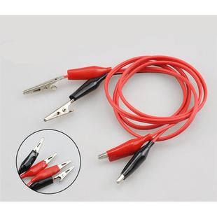 红黑双头鳄鱼并排线夹 电源线夹 测试测量夹 带线鳄鱼夹线1米