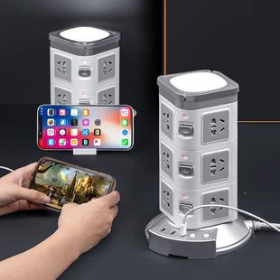 全铜多功能立体式插座排带插用办公塔58101型插舍线板宿拖线板带