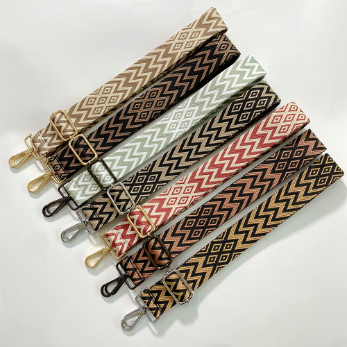 新款包带编织宽肩带单肩斜挎加长