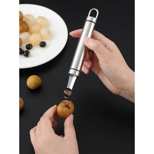 304剥龙眼干神器不锈钢石硖龙眼剥壳去核机挖荔枝干挑桂圆肉工具