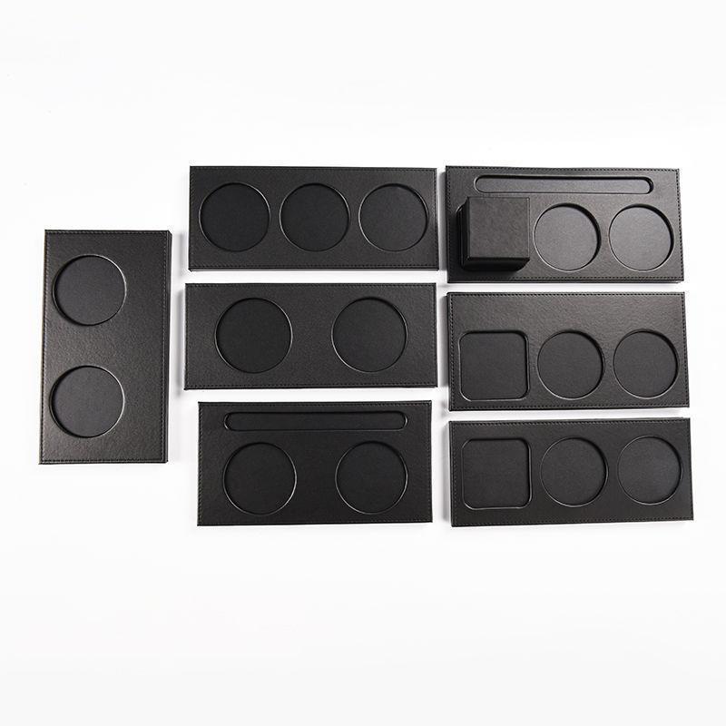 皮革三层文件架资料收纳架桌上文具用品办公室写字楼摆件文件框