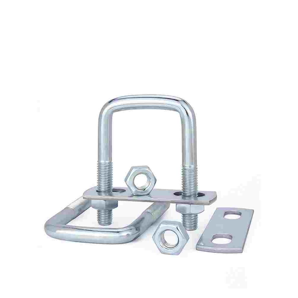 楚卫镀锌方型U型管卡直角螺栓丝卡扣抱箍加长固定器连接件M6M8M10