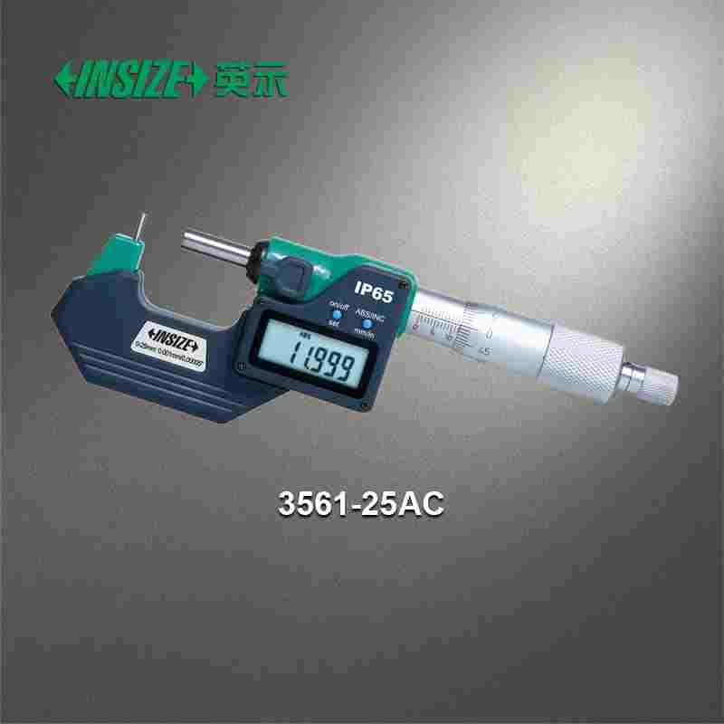 INSIZE英示数显管壁厚千分尺0-25mm 25-50mm