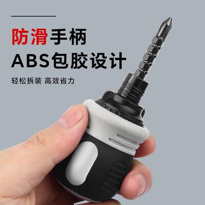 多功能棘轮穿心异性螺丝刀工具套装两用改锥敲击平口一字梅花起子