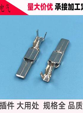 DJ614-4.8X0.8B汽车连接器端子 接插件 接线铜端子 4.8插片镀锡