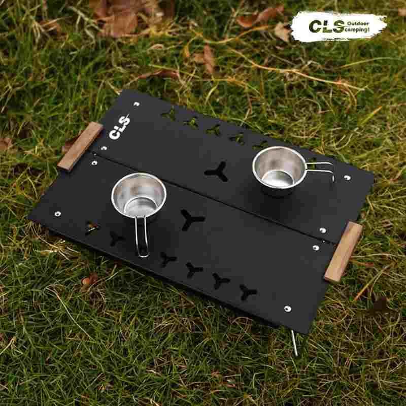 户外徒步折叠桌登山露营便携桌铝合金折叠速开山地超轻野餐桌