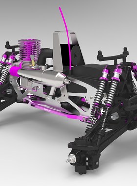 hpi savage遥控车车模图纸3D建模模型1/8燃油车RC solidworks stp