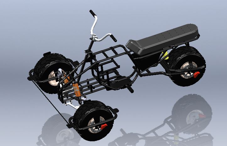 电动三轮车图纸/电动三轮车三维图/电动三轮车solidworks设计图纸