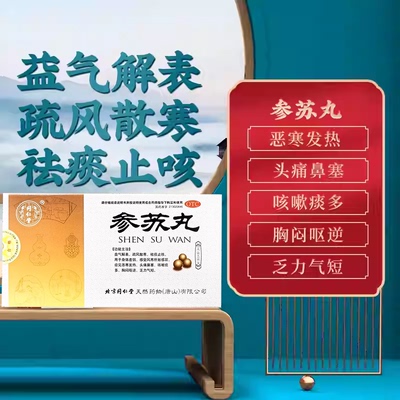 【同仁堂】参苏丸60mg*100丸*6袋/盒