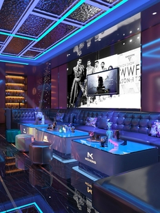 KTV包厢派对房发光茶几LED灯源酒吧桌子大厅会所卡座吧台定制