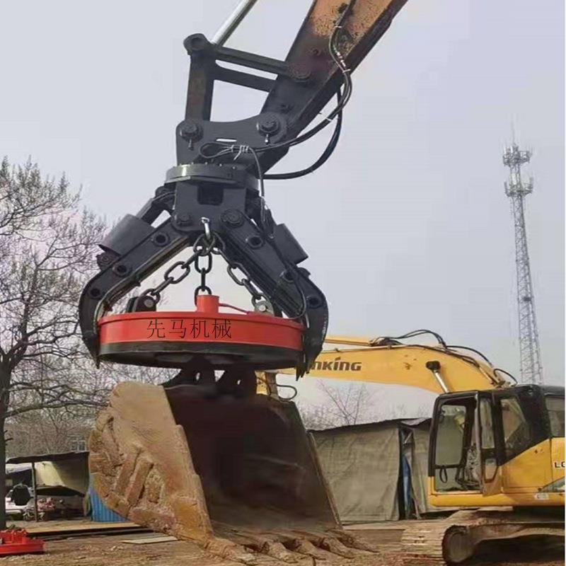 供应挖掘机电磁吸盘起重电磁铁1.2米强磁铲车废铁吸盘叉车电磁盘