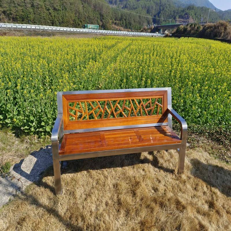 桌椅室外简约现代简约休息锦桌凳便民实木户外实木休闲长条长椅