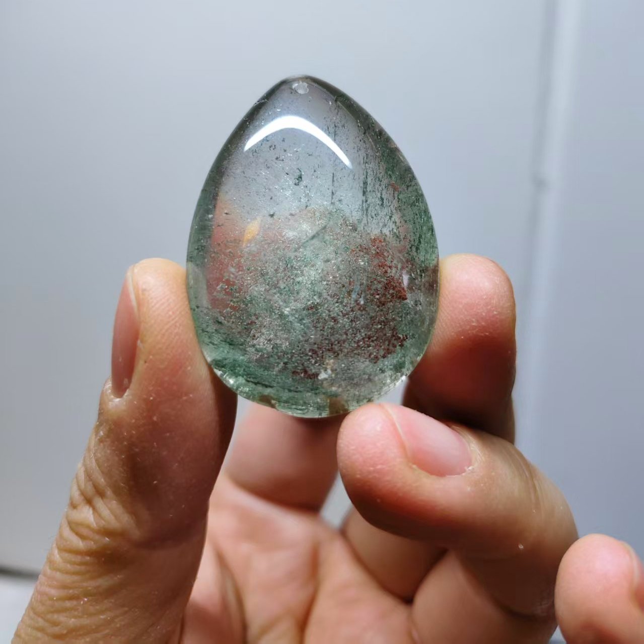 天然绿幽灵水晶纯天然饰品