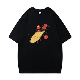 上衣学生ins 纯棉T恤男潮牌街头男女百搭休闲短袖 2026夏季 国潮新款