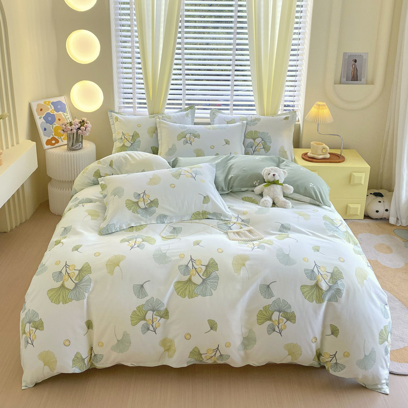 纯棉四件套全棉2024新款床上用品清新简约碎花被套床单宿舍三件套,床上用品,床品套件/四件套/多件套,淘宝优惠券,粉丝福利购,淘宝优惠卷