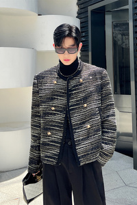 小香风毛呢外套男P155图片