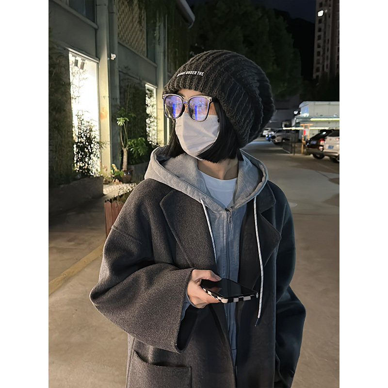 秃头少女~韩版百搭堆堆帽子女秋冬显脸小日系网红针织毛线包头帽