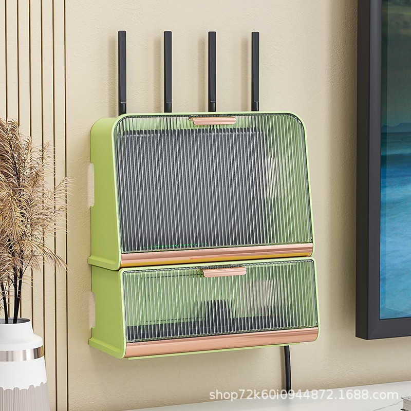 壁挂路由器收纳盒机顶盒置物架