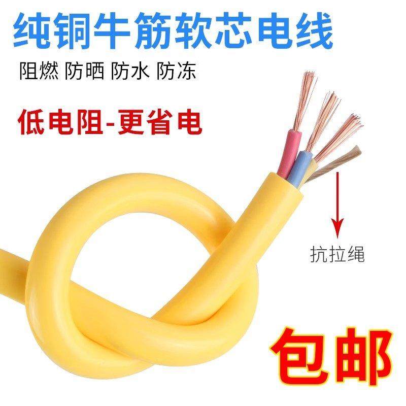 电纯2芯防水牛电筋软线1.52.5铜4平方线护套线家用户外电RVV缆源,电子/电工,护套线,淘宝优惠券,粉丝福利购,淘宝优惠卷