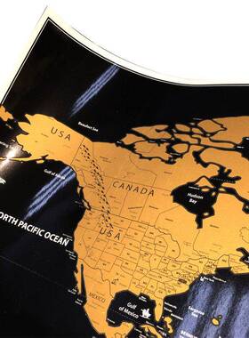 欧式装饰带框刮刮地图世界版卡旅行打标客厅沙发背景墙11140A画面