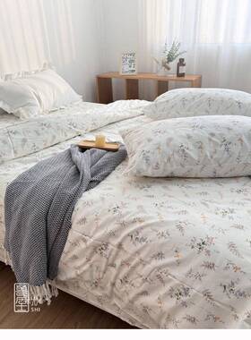 鲁吉士10纹0%纯棉单斜床单，被套合身床单ZCI，，活性印染张被套